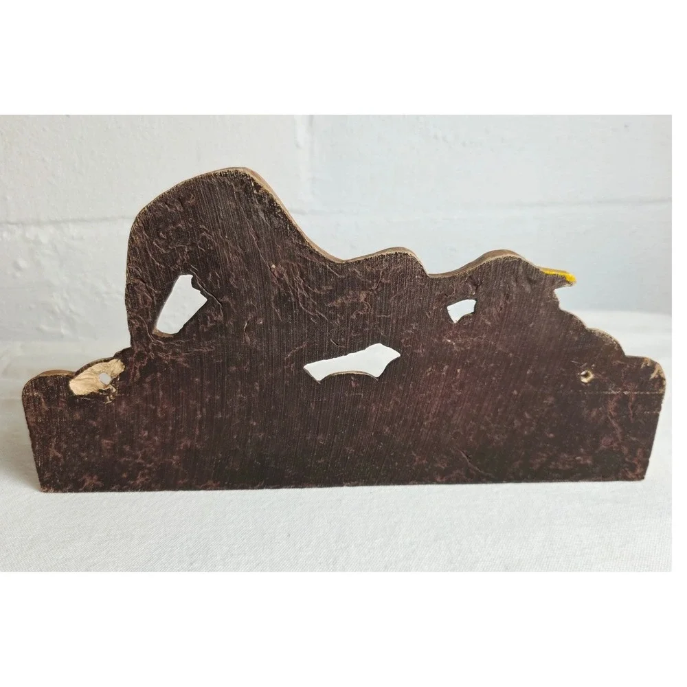 Vintage Faux Wood Flying Mallard Duck Wall Tie Belt Rack 12 Hooks